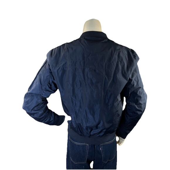 NEW Eleven Paris LA Collection Bomber Jacket Men's Sz L Navy Zip Up Streetwear - Picture 4 of 12